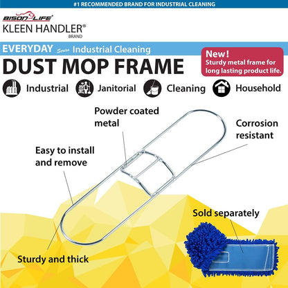 Kleen Handler 24 inch Microfiber Dust Mop | Medium Washable Commercial Mop Head Replacement, Pack of 3