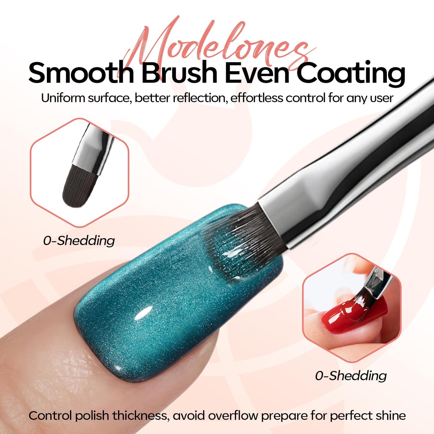 Modelones Nail Art Brushes Set, Nail Brush kit Gel Polish, Extension Gel, Liner, Clean up, Carving, Apex Building, Dotting Pens Professional Tools for Drawing Painting 3D Design Salon & DIY Use