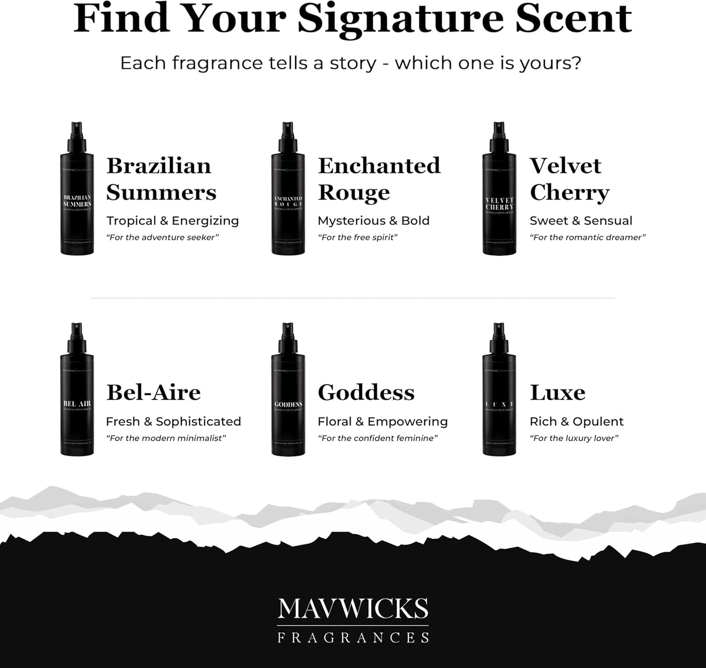 Mavwicks Fragrances - (Luxe) Linen & Room Spray (8oz) – Bedroom & Home Fragrance Mist, Long-Lasting Freshness To Brighten Up Your Space, Fabric & Air Freshener, Aromatherapy Scent Spray