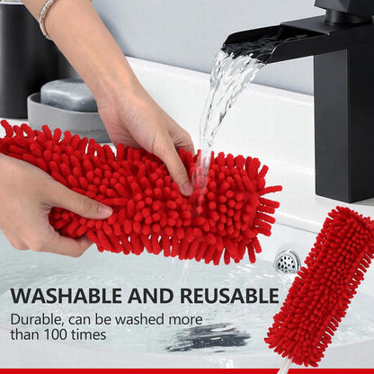 Reusable Microfiber Duster Refills Compatible with OXO & for MR.SIGA Duster- Washable Dusters Refill for OXO Good Grips Extendable Duster for Cleaning, 4 Pack (Handle is Not Included)