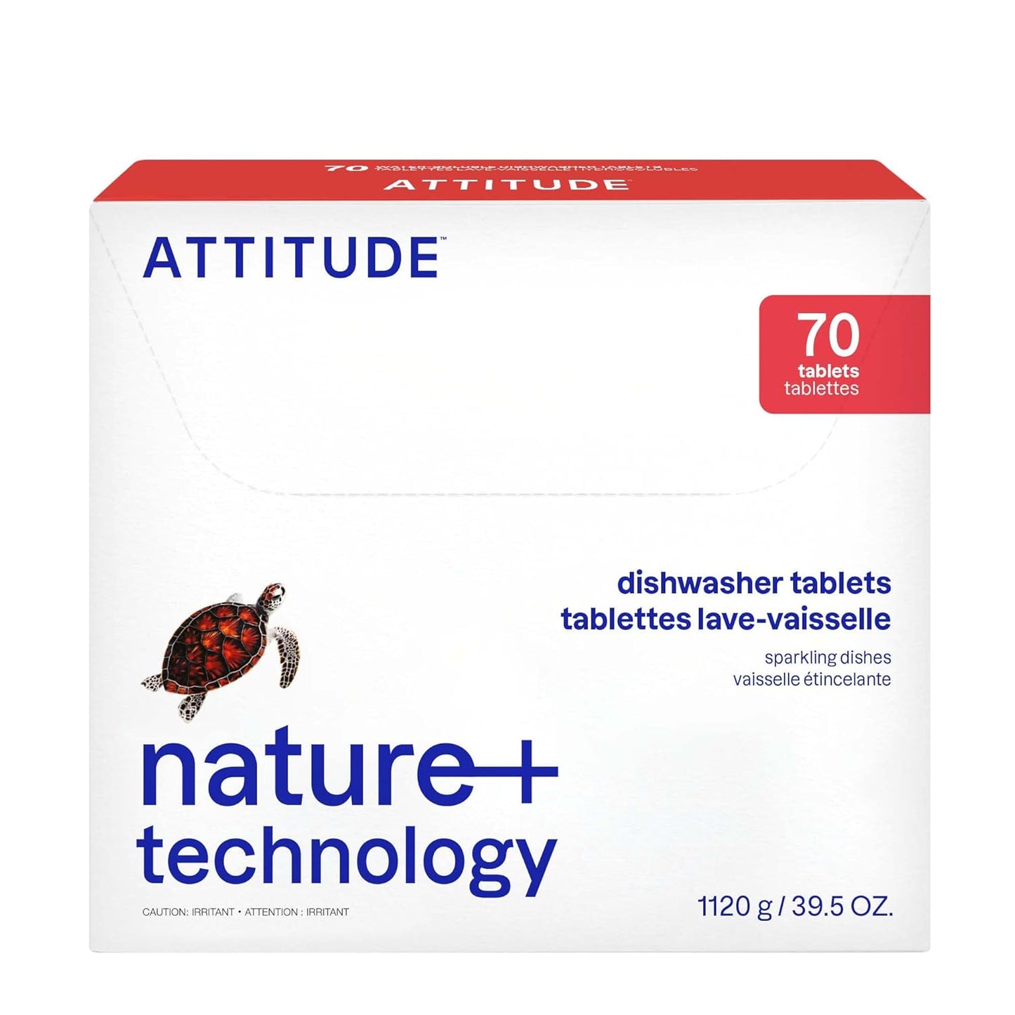 ATTITUDE Dishwasher Pods, Plant-Based & Vegan, Phosphate-Free Detergent Tablets, Naturally Derived, Unscented, 26 Count