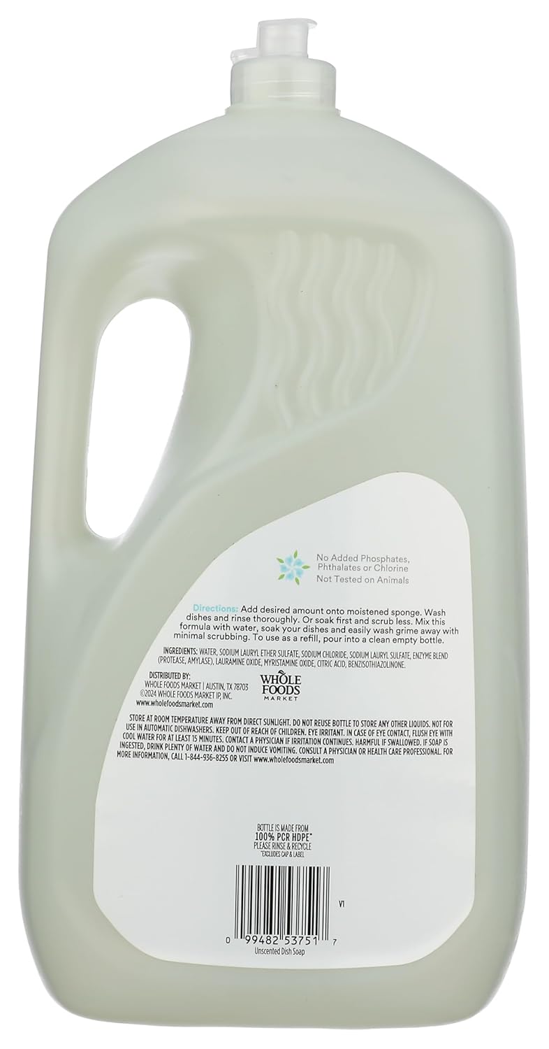 365 by Whole Foods Market Unscented Dish Soap Refill, 90 FZ