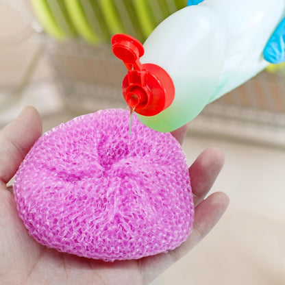 15 Pcs Plastic Dish Scrubbers, Nylon Scouring Pad Mesh Pot Scourers(Blue+Red+Green)