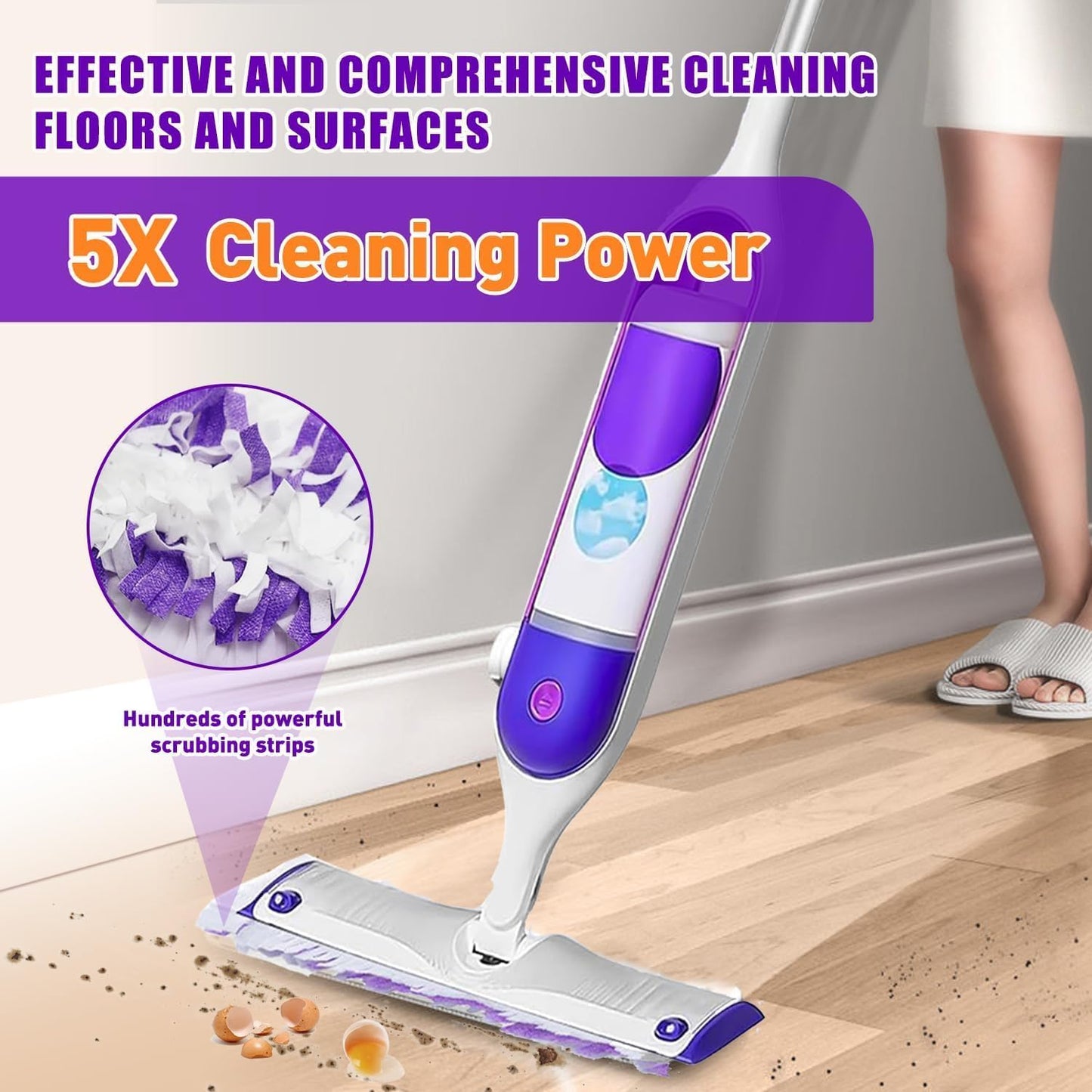 30 Pack Power Mop Pads Compatible with Swiffer Power Mop Refills, Disposable Multi-Surface Power Mop Refills for Swiffer Wet Pads Refill, Cleaning Supplies for Swiffer Power Mop Pads, Unscented