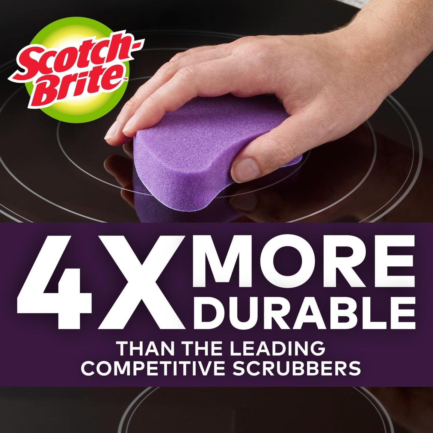 Scotch-Brite Scratch-Free Glass Cooktop Pads, Chemical-Free Cleaning, 2 Cleaning Pads - (2-Pack)