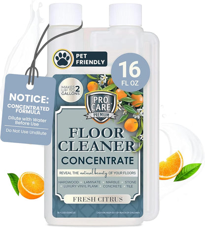 ProCare Floor Cleaner (Made in USA) | Tile, Stone, Laminate, Vinyl & Natural Wood Floor Cleaner for Mopping, Household Supplies, Cleaning Solution with Citrus Aroma - 1 Gal (128 Fl Oz)
