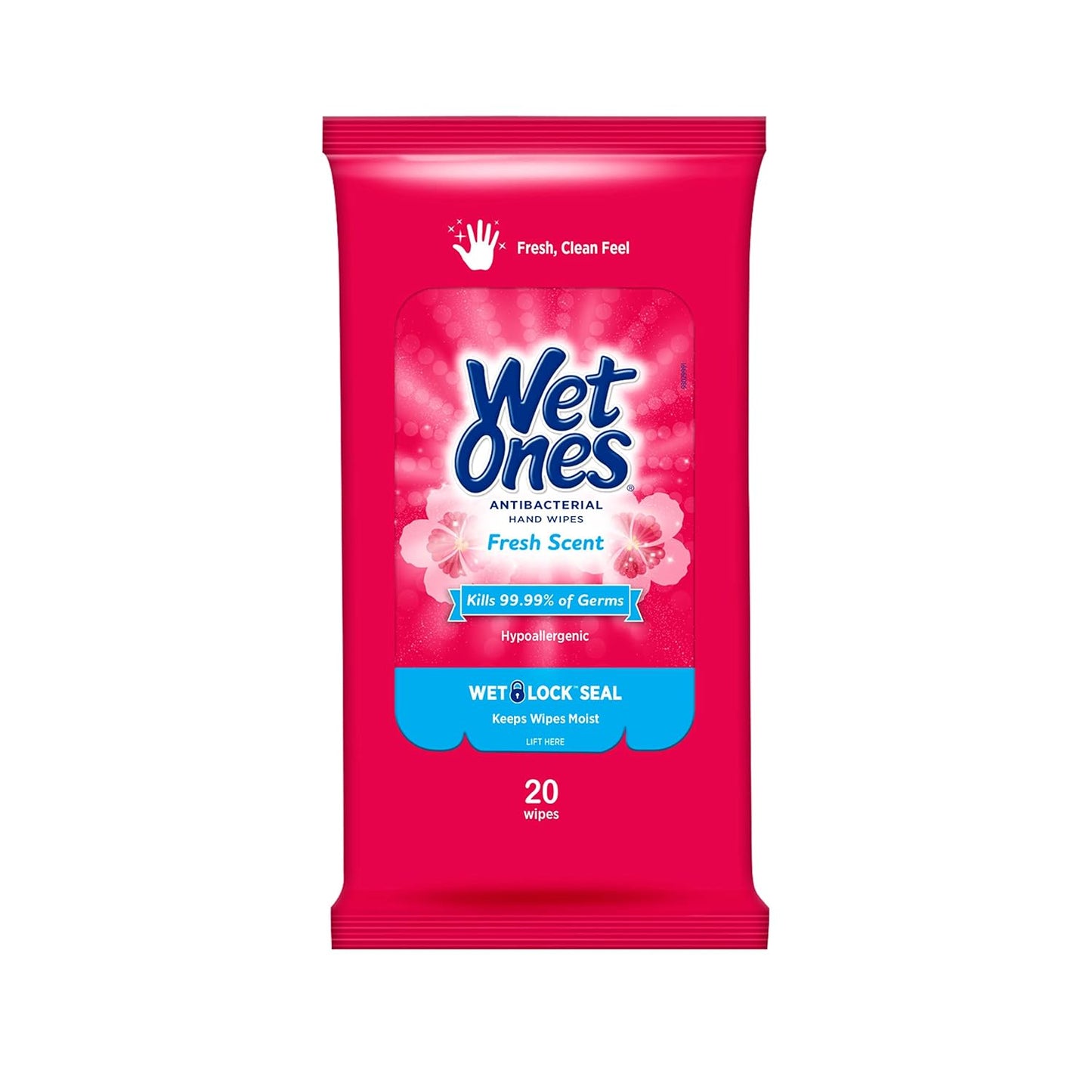 Wet Ones Antibacterial Hand Wipes, 20 Count