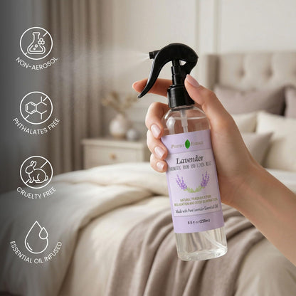 Lavender Room and Pillow Spray, Natural Aromatherapy Sleep Spray with Lavender Essential Oil for Relaxation, Fabric & Bedding Mist, Non-Aerosol Odor Neutralizer