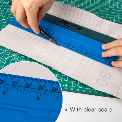 NEWISHTOOL Vinyl Wrap Squeegee for Vinyl, Big Size Wallpaper Smoothing Squeegee, 3 Pack 25CM Decals Squeegee with Ruler & Micro Suede Felt Edge for Sign Making Graphic Window Tint Film Application