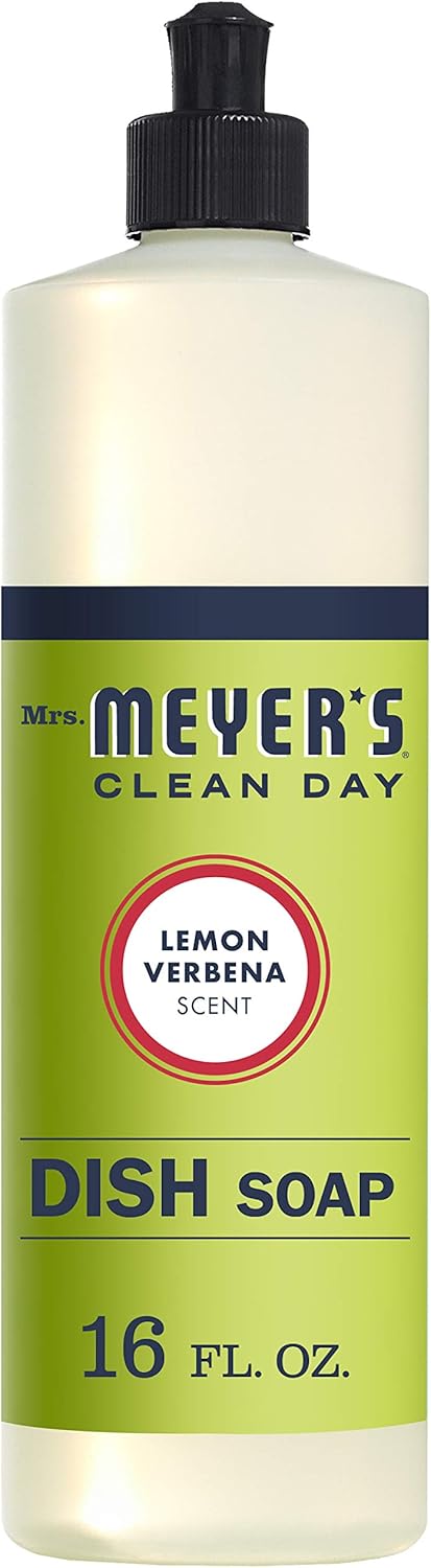 MRS. MEYER'S CLEAN DAY Liquid Dish Soap, Lemon Verbena, 16 fl. Oz
