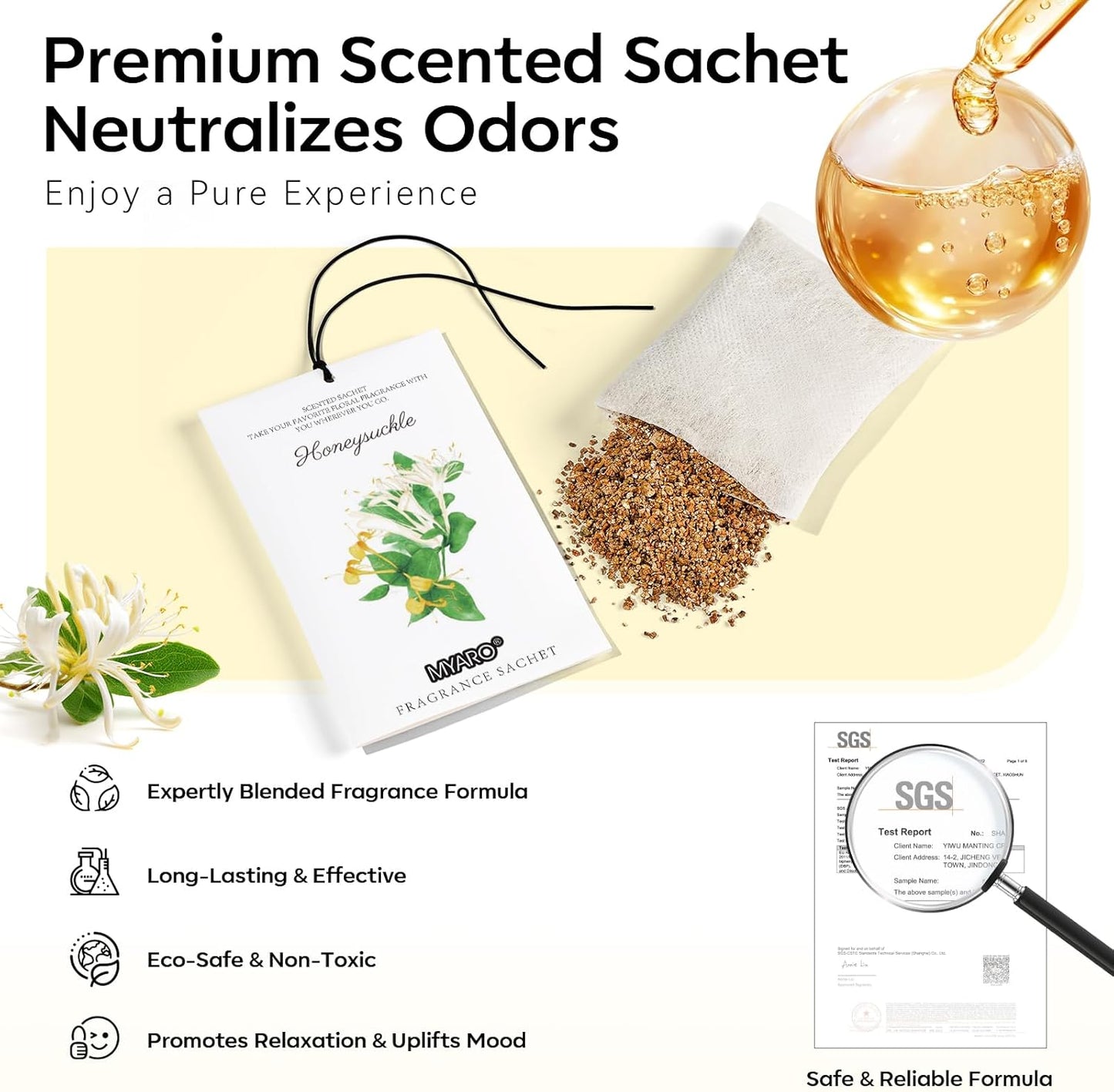 MYARO 12 Pack Fresh Linen Scented Sachets for Drawer, Closet & Car Air Freshener Bags | Odor Eliminator & Fabric Refresher | Crisp, Clean Home Fragrance Gift Set