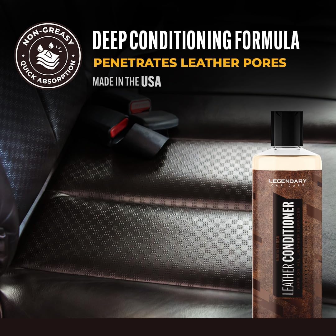 Legendary Leather Cleaner - Colorless Interior Car Cleaner & Interior Detailer - Lifts Dirt, Grime & Spots with a Natural Finish - Car Cleaning Supplies for Your Truck, SUV & Van