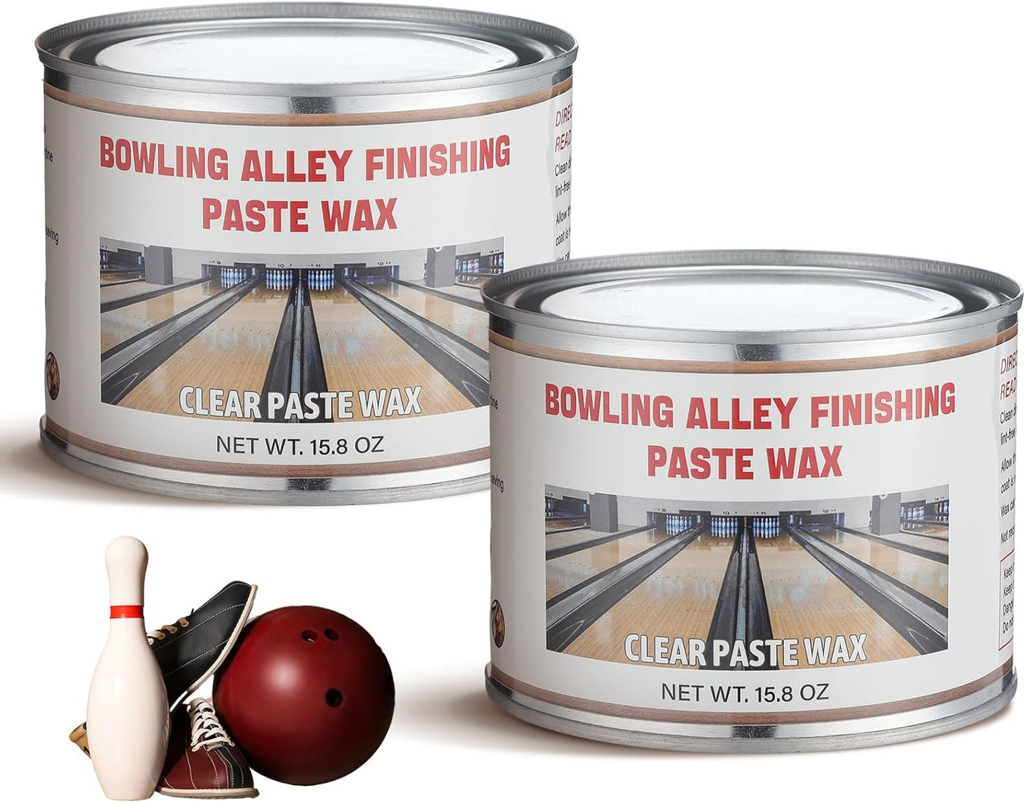 Loopeer 2 Pack Bowling Alley Finishing Paste Wax Natural Paste Finishing Wax Protective Finish Surface for Polishing Cleaning, 17oz Per Can