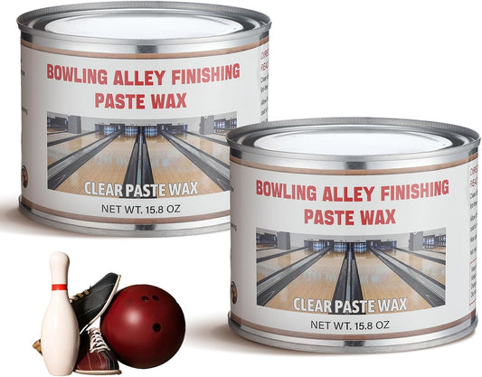 Loopeer 2 Pack Bowling Alley Finishing Paste Wax Natural Paste Finishing Wax Protective Finish Surface for Polishing Cleaning, 17oz Per Can