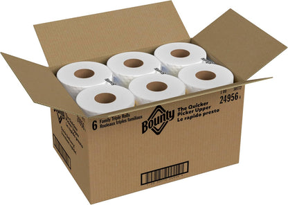 Bounty Quick Size Paper Towels, White, 8 Family Rolls
