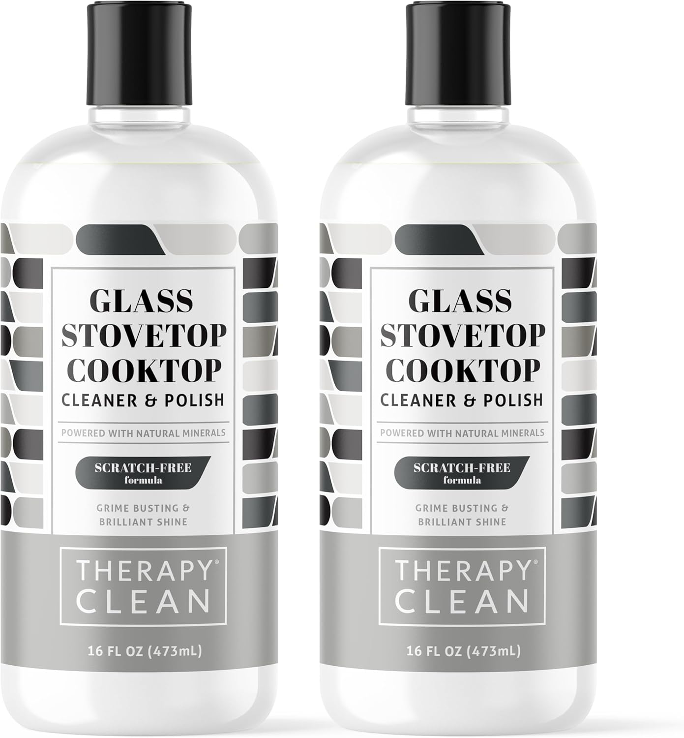 Therapy Glass Cooktop Cleaner Bundle with Microfiber Cloth - Glass Stove Top Cleaner and Polish for Ceramic, Electric, Induction and Flat Top Surfaces