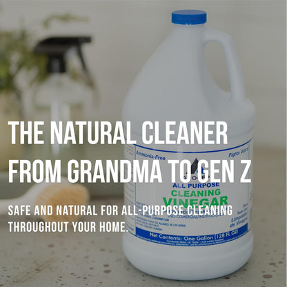 CPDI All-Purpose White Vinegar Cleaning Solution, 2 Gallons, Multi-Surface Cleaner for Hard Water Stains, Bathroom and Kitchen Surfaces, and Clothes, Effective Deodorizer