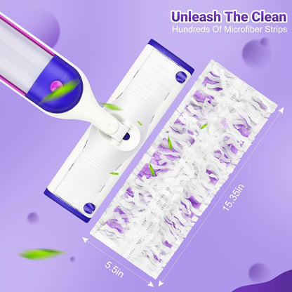 Pure Realm 40 Cout Power Mop Pads Refills for Powermop , Multi-Surface Disposablen swiffer Power Mop Pads，Unscented Spray Cleaning Repalcement Pads Refill
