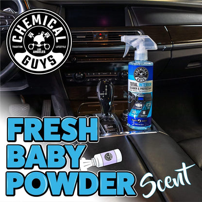 Chemical Guys Total Interior Cleaner & Protectant 16 oz with Professional Grade Microfiber Towel - Car Interior Cleaning Kit for Dash, Seats, Carpet, Glass, Vinyl, Leather, and Plastic