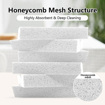 Cellulose Sponges, Large Size 4" x 6" x 1" - Heavy Duty Scrub Kitchen Sponge, Clean Tough Messes Without Scratching Kitchen Cleaning Pads, Pop Up Eco DIY (6 Pack), Green