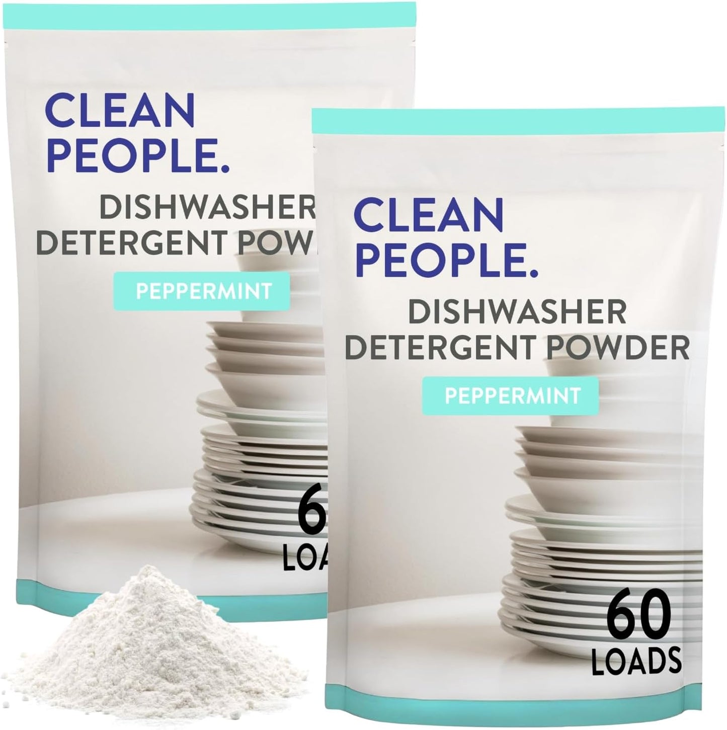 The Clean People Dishwasher Detergent Powder | Cuts Grease and Rinses Sparkling Clean | Residue-Free (30 Ounce, Lemon Verbena)