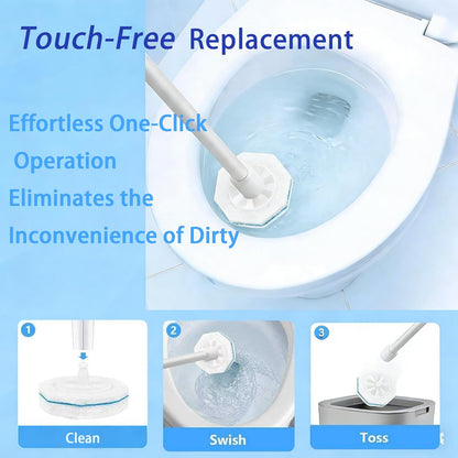 20 Count Toilet Wand Refills Fits Clorox Wand, 3X Cleaning Exclusive Upgrade Formula Disposable Toilet Bowl Wand Refills, No Falling Apart, Fits Most Brand Toilet Brushes Cleaning Systeam