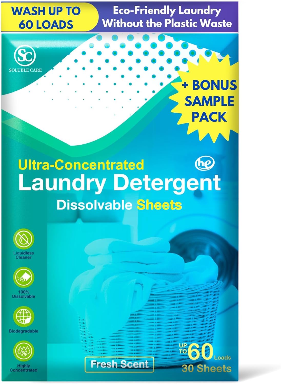 Dissolvable Toilet Bowl Cleaner Sheets (No Bottles, Easy Clean, Quick-Dissolving, Mess-Free, Septic-Safe Cleaning for Home & Office) - 40 Sheets, Pine Scent