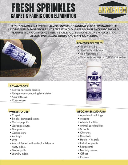 Carpet Care Bundle, Vanish Spot Remover Spray and Fresh Sprinkles Bouquet Deodorizer Powder, 18 oz and 1.5 lbs