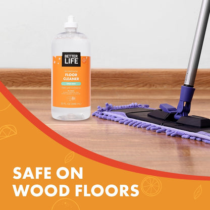 Better Life Floor Cleaner - Liquid Multipurpose Cleaner for Wood, Tile, Laminate, Vinyl, Bamboo - Hardwood Floor Cleaner for Mopping - Citrus Mint, 32 Fl Oz (Pack of 2)