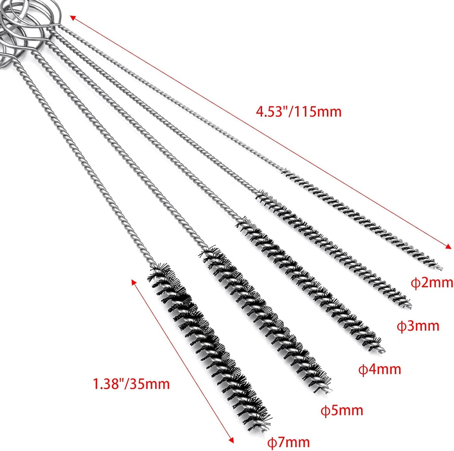 Set of 4 Carburetor Carbon Dirt Jet Remove Cleaner 26 Cleaning Wires Set + 20 Cleaning Needles + 10 Nylon Brushes Tool Kit for Motorcycle ATV Moped Welder Carb Chainsaw Spray Guns Torch Tips