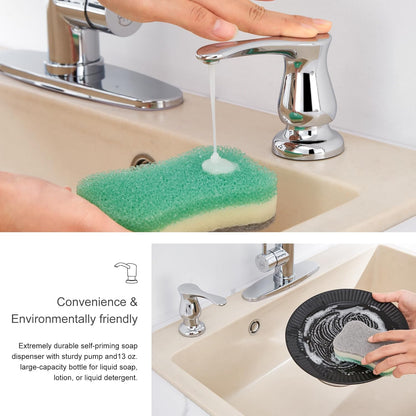 GAGALIFE Kitchen Sink Soap Dispenser Brushed Nickel, Under Sink Soap Dispenser with 40" Silicone Extension Tube Kit,Say Goodbye to Frequent Refills