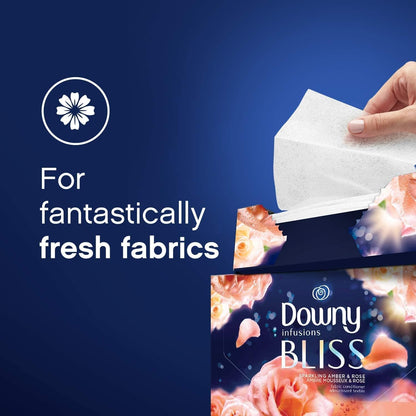 Downy Calm Mega Dryer Sheets, Large Fabric Softener Sheets for Laundry , Static Guard & Softness Boost, Laundry Dryer and Fabric Sheets, 180 Count