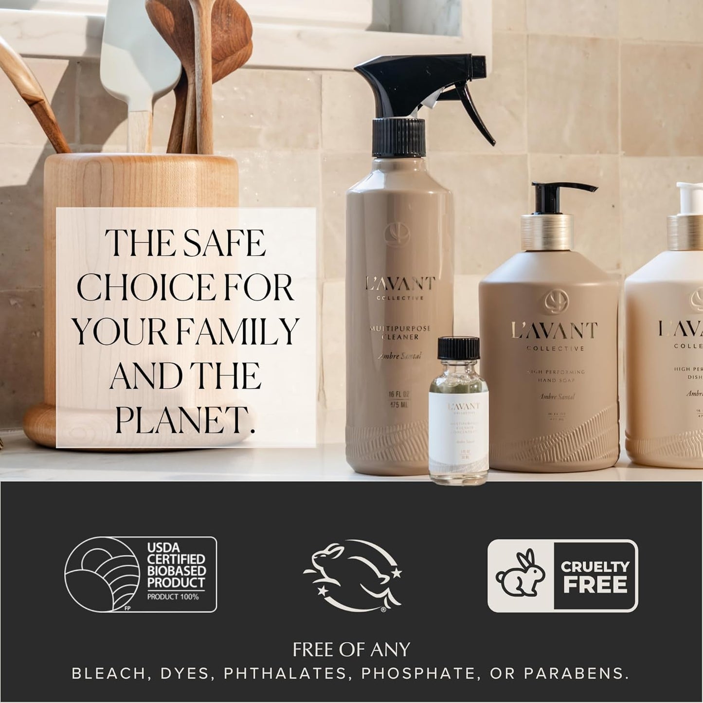 L'AVANT Collective Multipurpose Surface Cleaner | Provides a Powerful Clean to Remove Grease & Grime | Fresh Linen Scent (16 Fl oz)