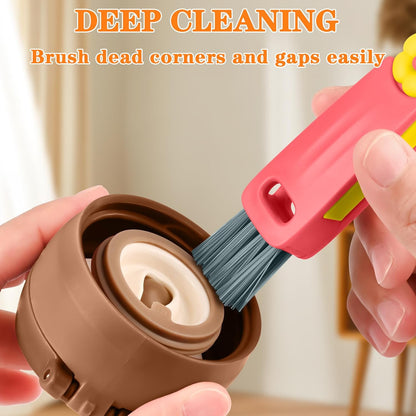 3 in 1 Cup Lid Gap Cleaning Brush Set, Multifunctional Insulation Bottle Cleaning Brush, Cup Lid Gap Cleaner, Home Kitchen Crevice Brush Cleaning Tools