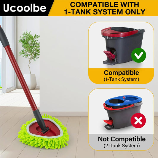 Spin Mop Scrub Brush for O-Cedar EasyWring 1 Tank System, Scrubber Brush Replacement Head with Stiff Bristle, Great for Bathroom, Kitchen, Pool, Glass and Tile Walls, No Include Mop Handle and Base