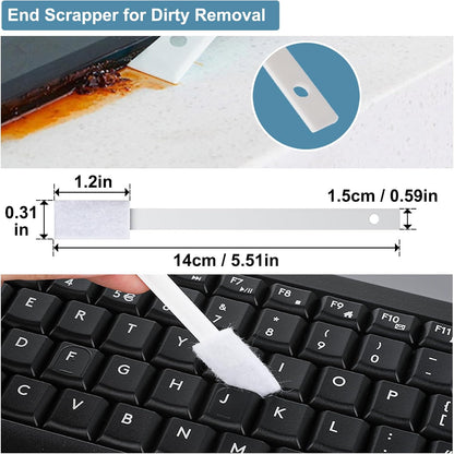 Ouligay 40PCS Disposable Crevice Cleaning Brushes Crevice Cleaning Tools Crevice Hole Brush Disposable Toilet Brush Keyboard Scrub Brush for Window Groove,Door Track, Keyboard,Grooves(White)