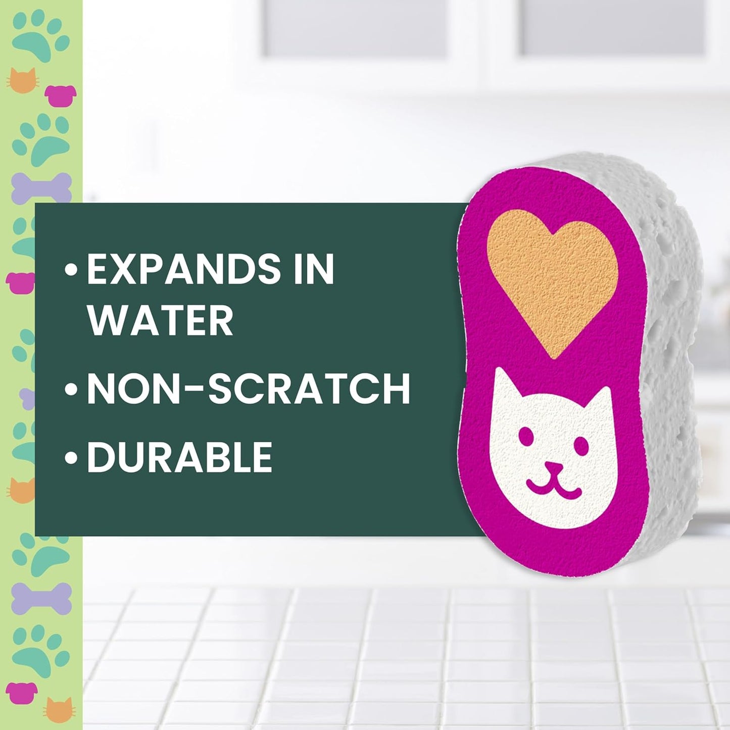 Scotch-Brite Doggone Tidy Non-Scratch Scrub Sponge, Two- Sided, Limited Edition, 1 Sponge