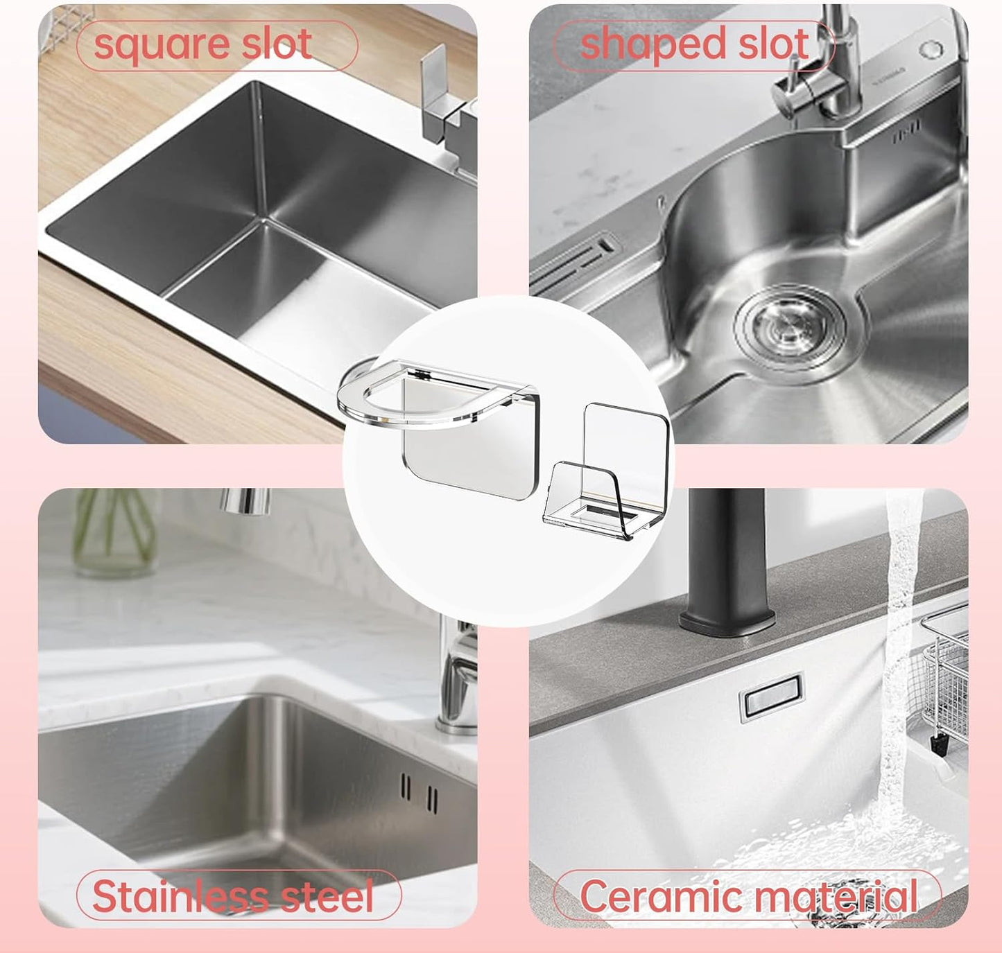 Sponge Holder, Dish Brush Holder, Compatible with OXO Good Grips Soap Dispensing Dish Scrub Brush.
