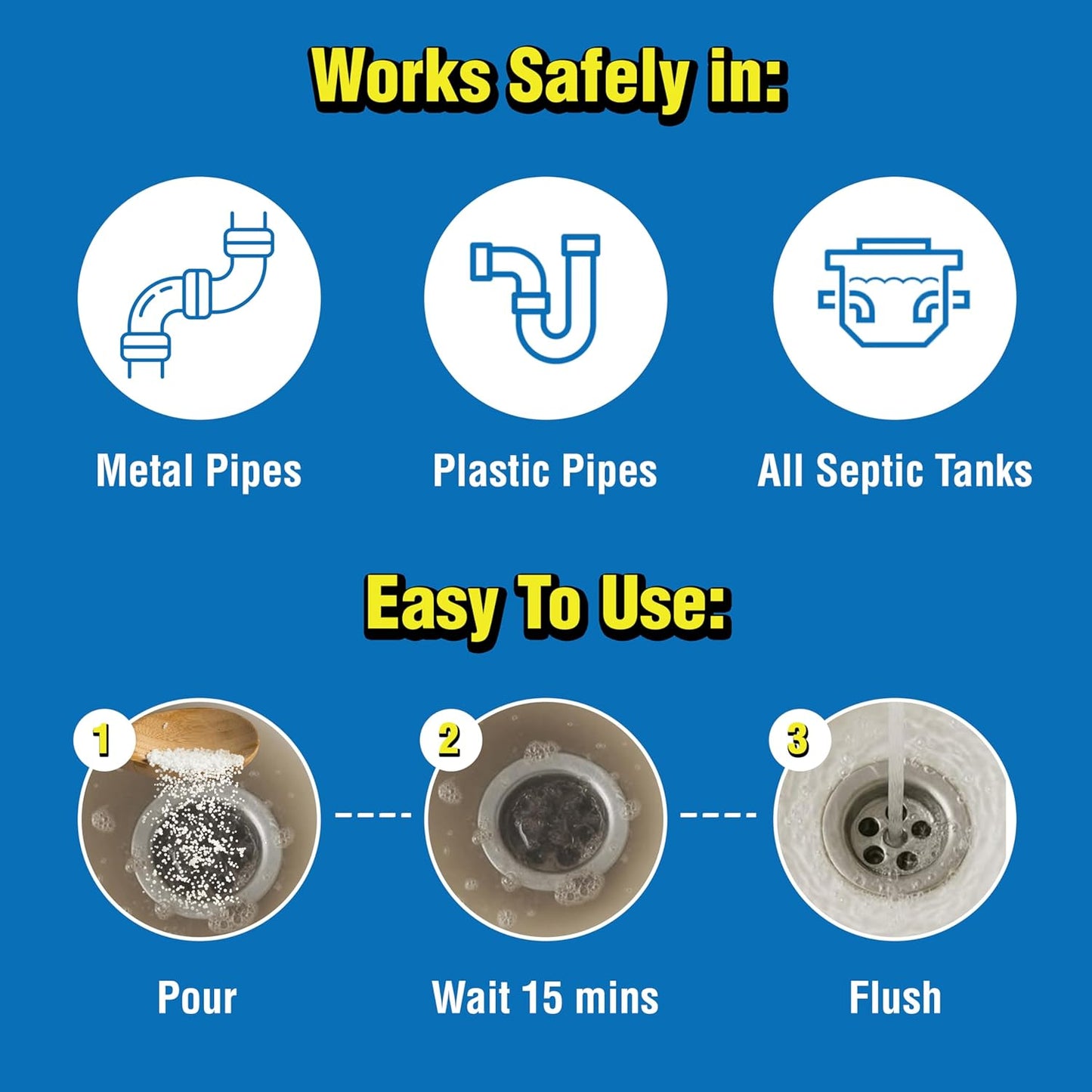 Pure Lye 1 lb - Unique Sodium Hydroxide Beads | Drain Opener & Soap Making | Biodegradable, Eco-Friendly (30-500)