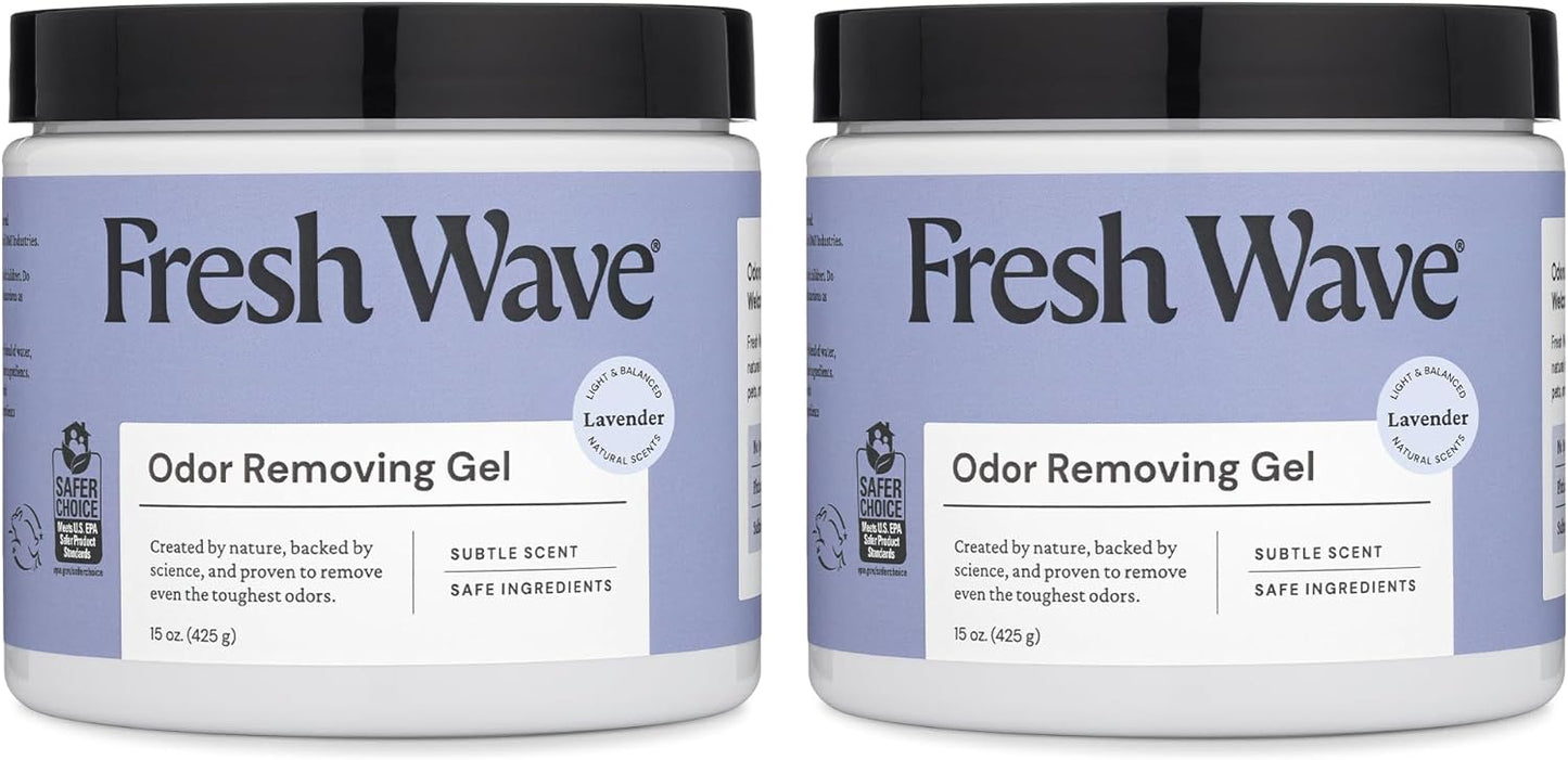 Fresh Wave Odor Removing Gel, 7 oz., Pack of 3 - Odor Absorbers for Home, Safer Odor Relief, Natural Plant-Based Odor Eliminator, Every 7 oz. lasts 15-30 Days, For Cooking, Trash & Pets
