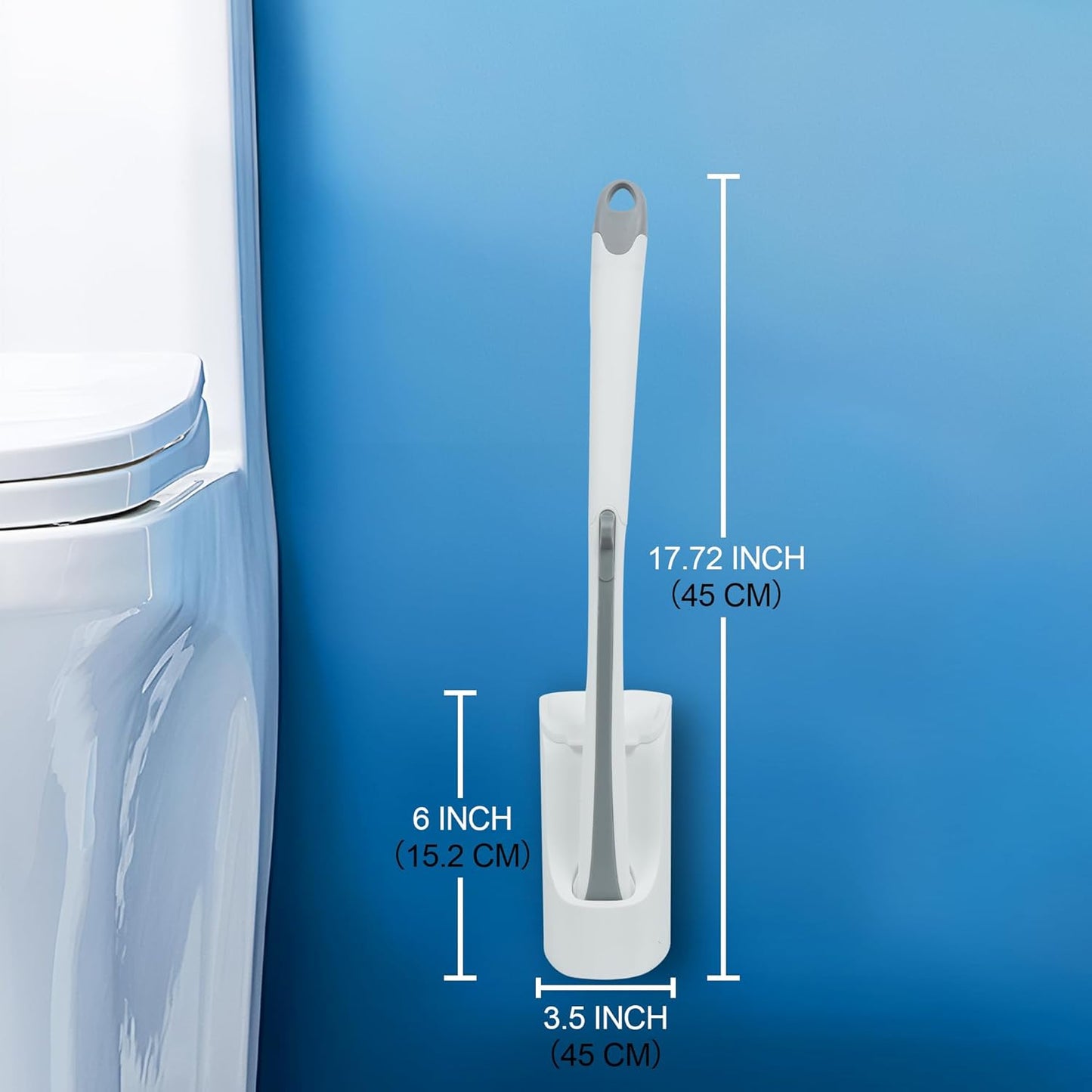 Disposable Toilet Brush with 40 Toilet Wand Refills, Wall Mounted Toilet Brush and Holder Set, Toilet Bowl Brush for Bathroom Toilet Sink Cleaning