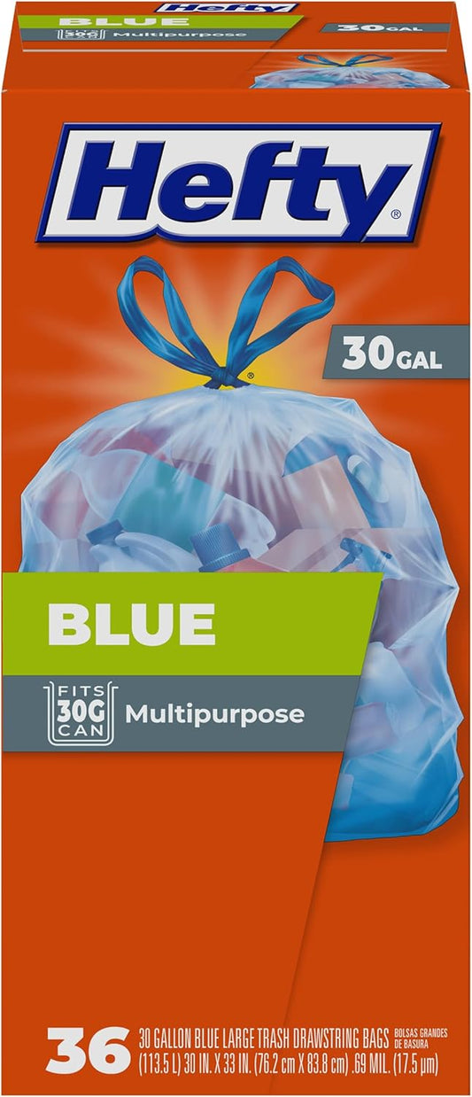 Hefty Clear Trash Bags, Clear, 30 Gallon, 36 Count