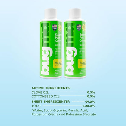 BugMD Empty Refillable Spray Bottle 32 oz for Pest Control Essential Oil Concentrate (Sold Separately), 3 Modes