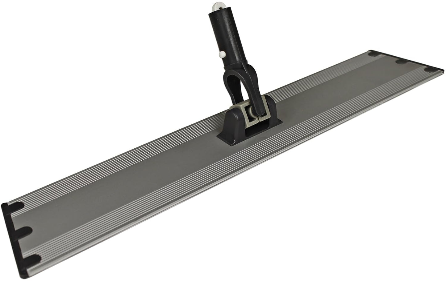 CleanAide Flat Mop Plate Frame for Microfiber Pads, Commercial-Grade Aluminum with 360° Swivel, Hook and Loop Fastening, Lightweight and Durable, Gray, Frame Only, 18 Inches