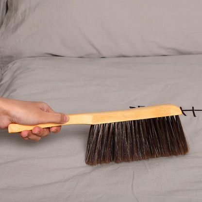 Patelai 2 Pieces Wooden Bench Brushes Fireplace Brush Natural Fiber Bench Soft Bristles Long Wood Handle Dust for Hearth Tidy Car Home Workshop Woodworking(Gray)