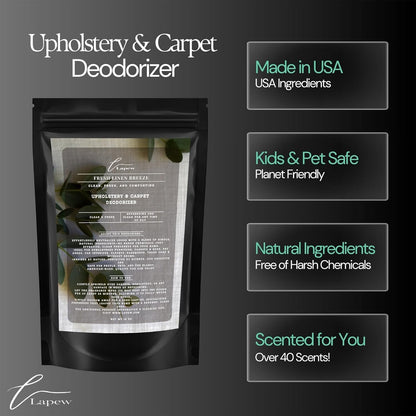 Lapew Black Sea Scented Cleaning Bundle | Carpet Deodorizer Powder (16 oz) & Mop Soap Concentrate (36 oz) | Pet-Friendly Odor Eliminator - Colors B