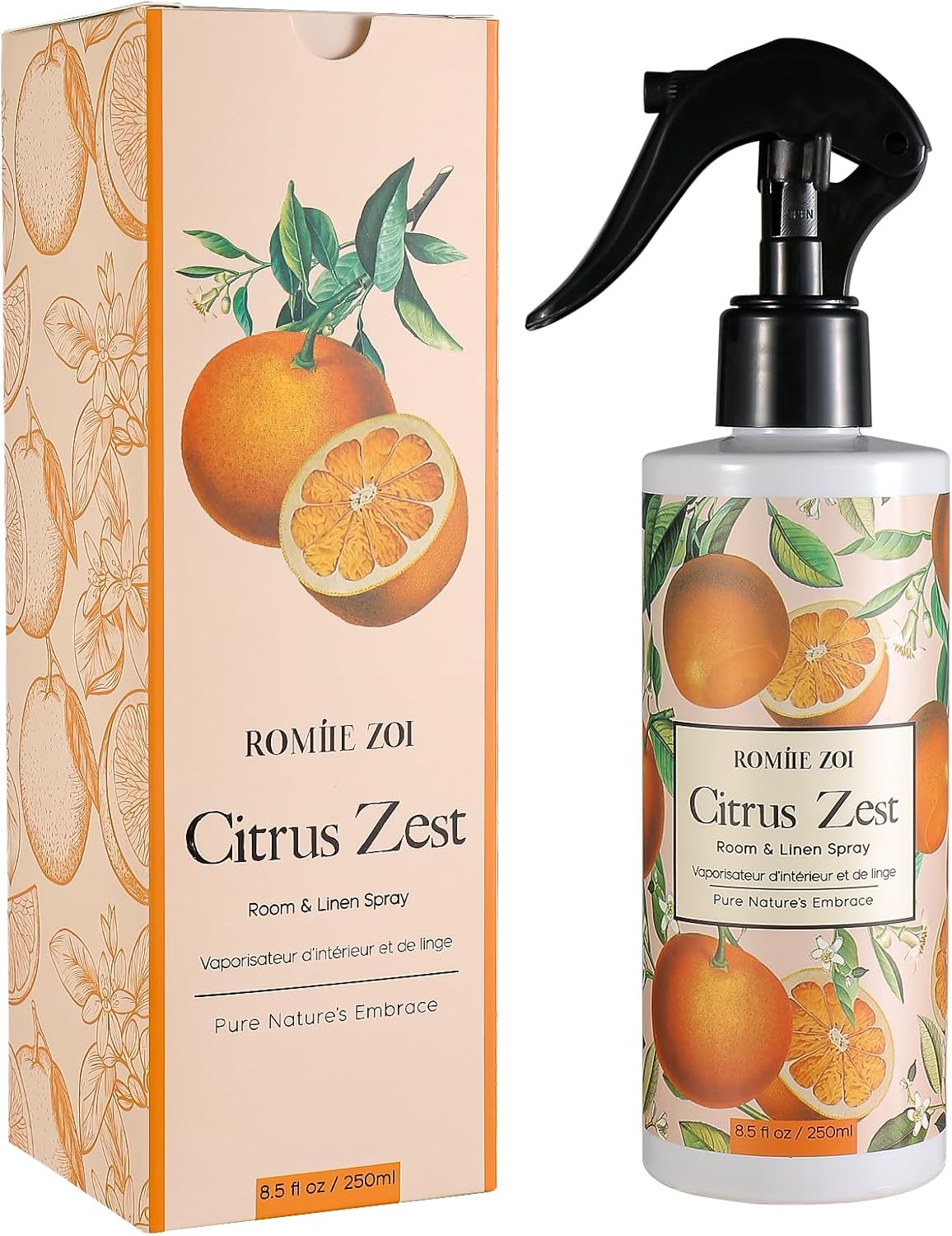 ROMIIE ZOI Room Spray Lemon, Air Freshener Spray Made with Natural Plant Extract, Scented Room Spray for Home Fragrance Fabric Spray Freshener 8.5 FL OZ