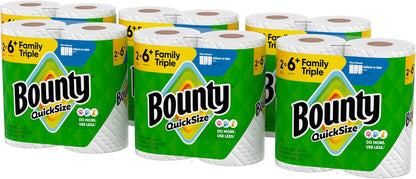 Bounty Quick Size Paper Towels, White, 8 Family Rolls