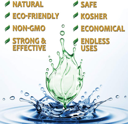 OrganicMatters Vinegar 30% Organic Industrial Cleaning Agent Concentrate, Pure Non-GMO Kosher All-Purpose Home & Garden Vinegar, Eco-Friendly (128 oz Gallon Refill)