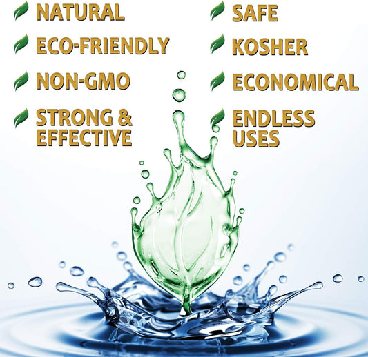 OrganicMatters Vinegar 30% Organic Industrial Cleaning Agent Concentrate, Pure Non-GMO Kosher All-Purpose Home & Garden Vinegar, Eco-Friendly (128 oz Gallon Refill)